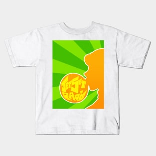 Popping Magical Girl [Orange Silhouette] Kids T-Shirt